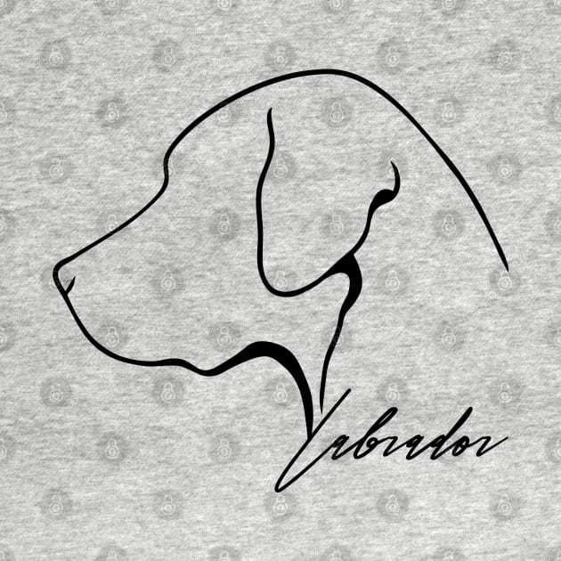 Proud Labrador profile dog Lab lover gift by wilsigns